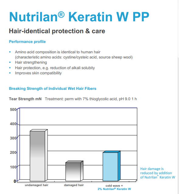 Protein product for personal care : Nutrilan® Keratin W PP